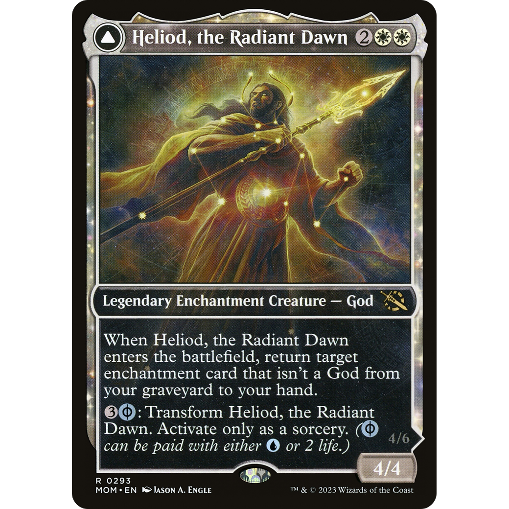 Heliod, the Radiant Dawn // Heliod, the Warped Eclipse (MOM-293) - March of the Machine: (Showcase, enchantment)
