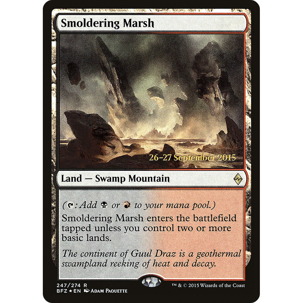 Smoldering Marsh (PRE-247) - Battle for Zendikar Promos Foil
