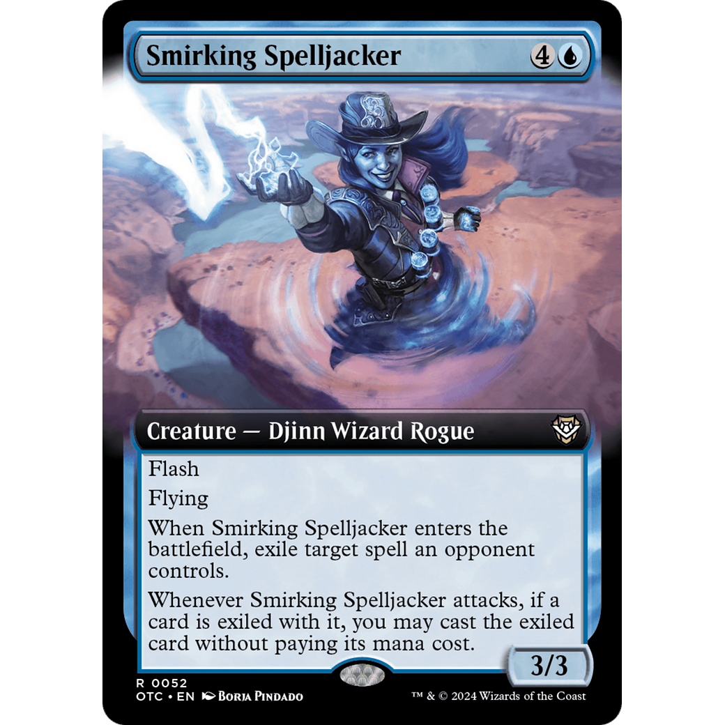 Smirking Spelljacker (OTC-052) - Outlaws of Thunder Junction Commander: (Extended Art)