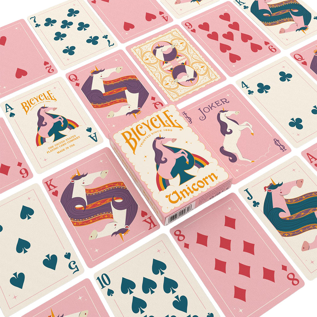 Pink Unicorn Playing Cards