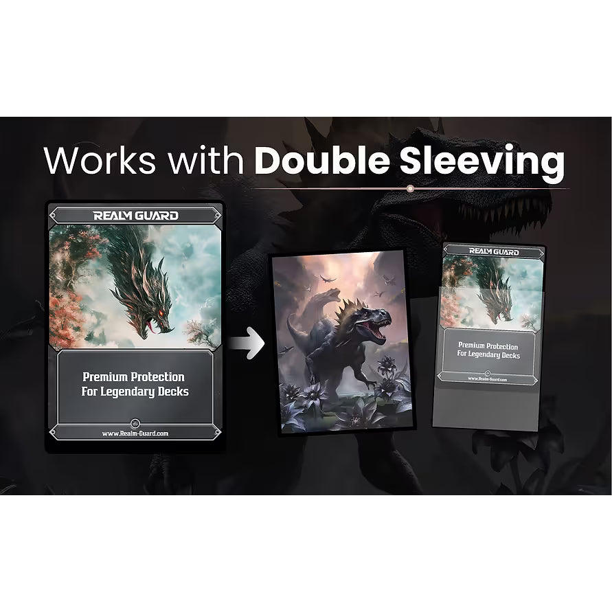 Realm Guard: Art Sleeves - Black Lotus Dinosaur