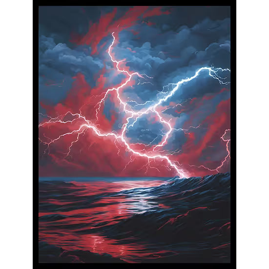 Realm Guard: Art Sleeves - Blue/Red Storm