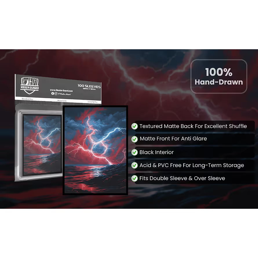 Realm Guard: Art Sleeves - Blue/Red Storm