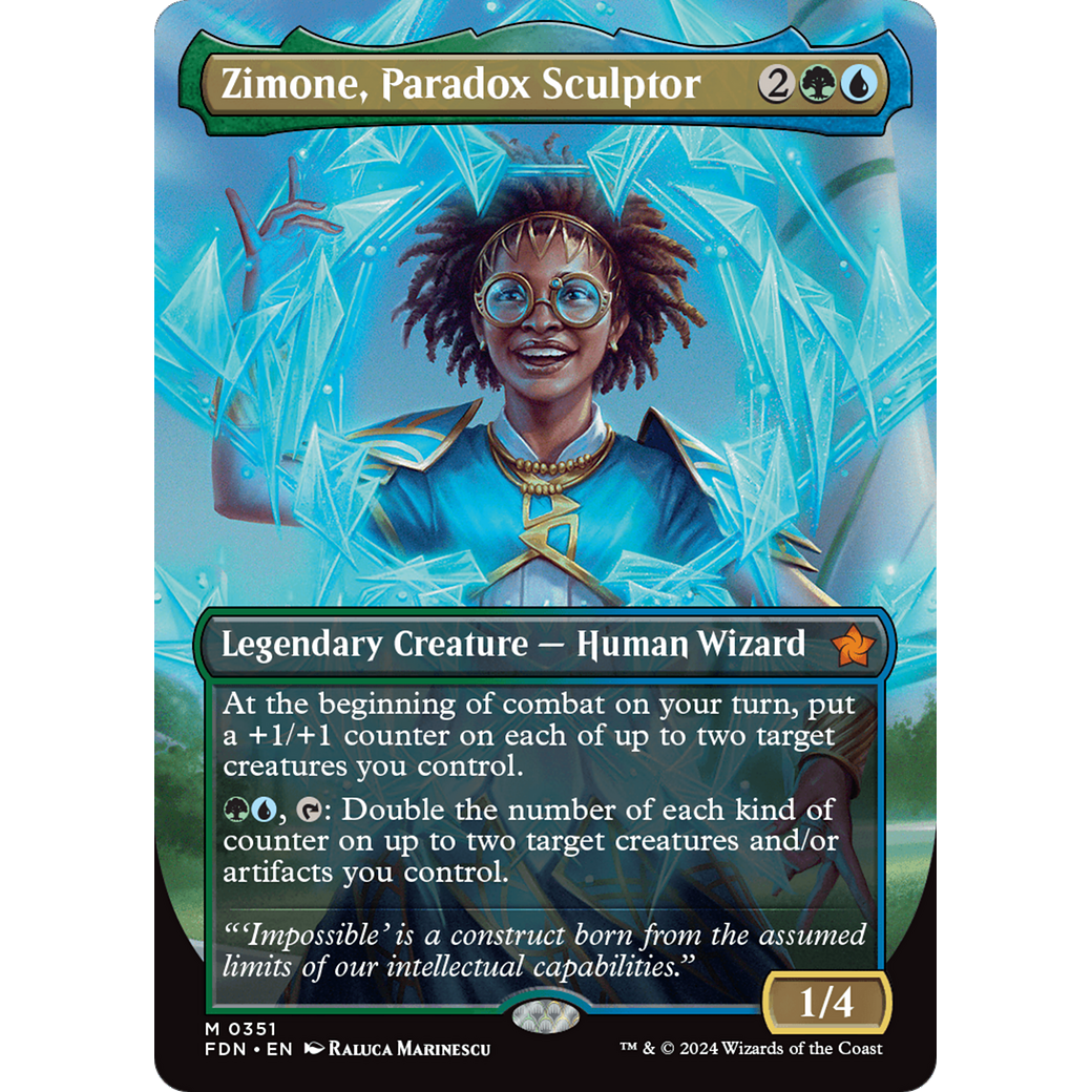 Zimone, Paradox Sculptor (FDN-351) - Foundations (Borderless) Foil