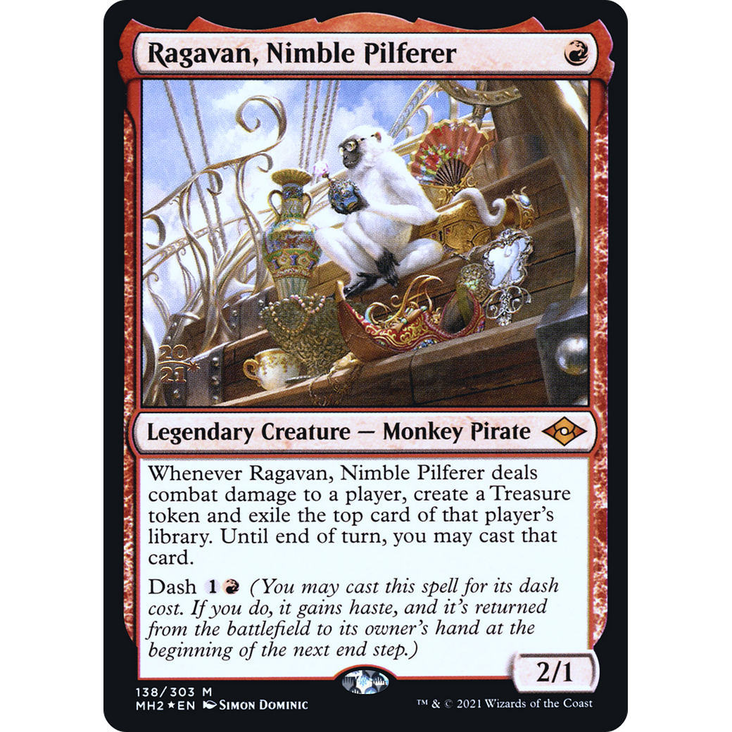 Ragavan, Nimble Pilferer (PRE-138) - Modern Horizons 2 Promos Foil