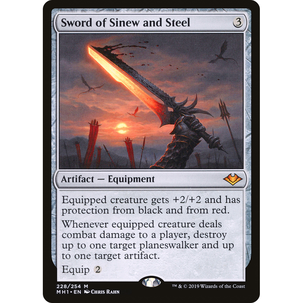 Sword of Sinew and Steel (MH1-228) - Modern Horizons Foil