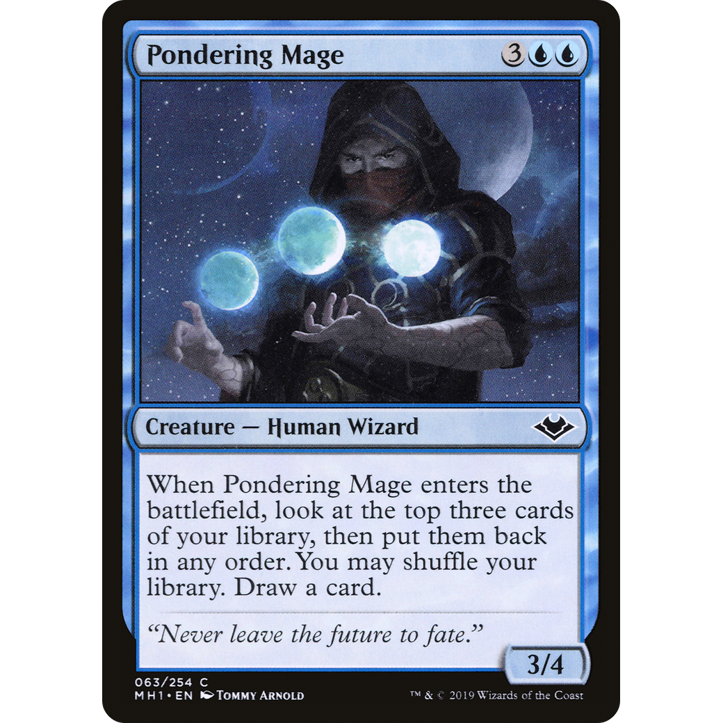 Pondering Mage (MH1-063) - Modern Horizons Foil