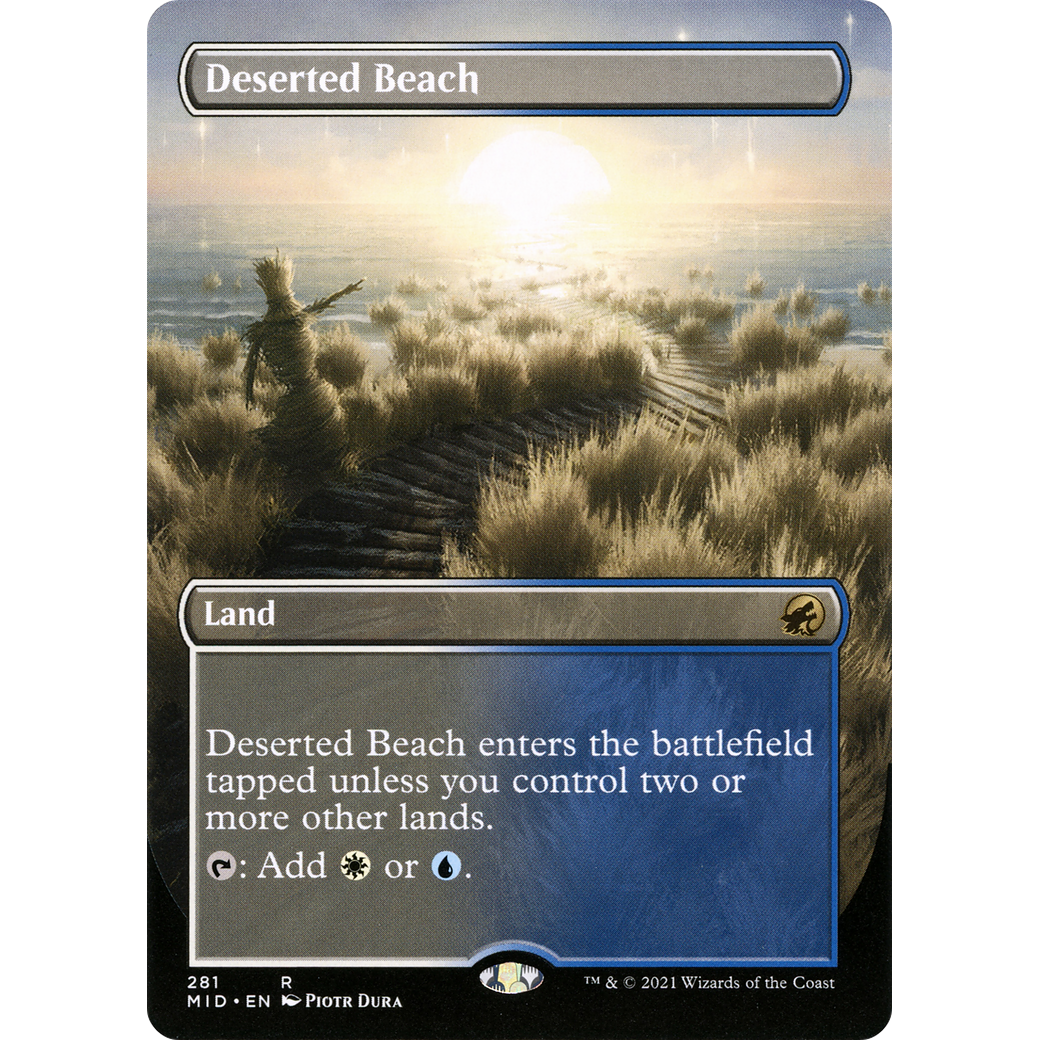 Deserted Beach (Borderless) (MID-281) - Innistrad: Midnight Hunt (Borderless)