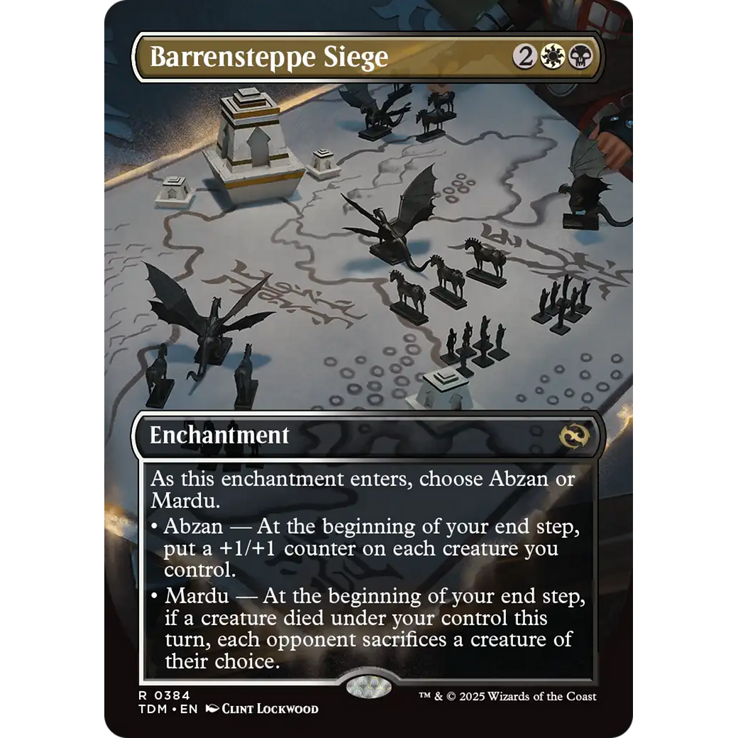 Barrensteppe Siege (TDM-384) - Tarkir: Dragonstorm: (enchantment) (Borderless) Foil