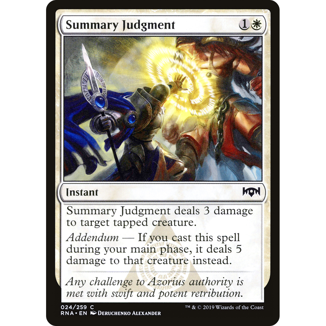 Summary Judgment (RNA-024) - Ravnica Allegiance Foil