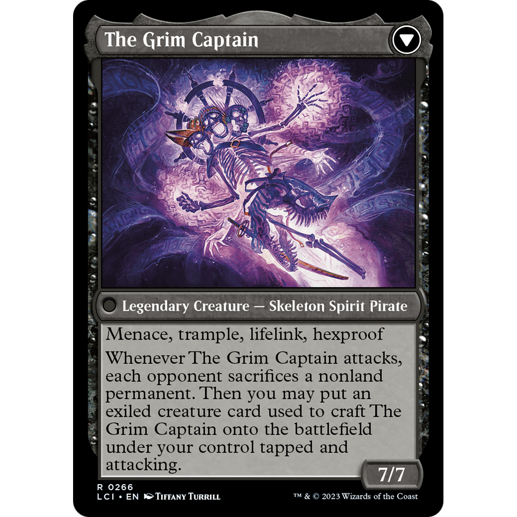 Throne of the Grim Captain // The Grim Captain (LCI-266) - The Lost Caverns of Ixalan Foil