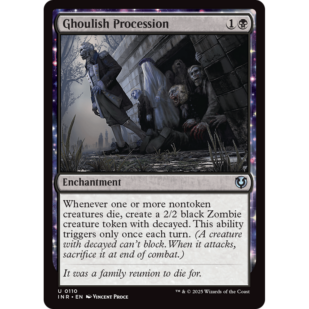 Ghoulish Procession (INR-110) - Innistrad Remastered: (enchantment) Foil