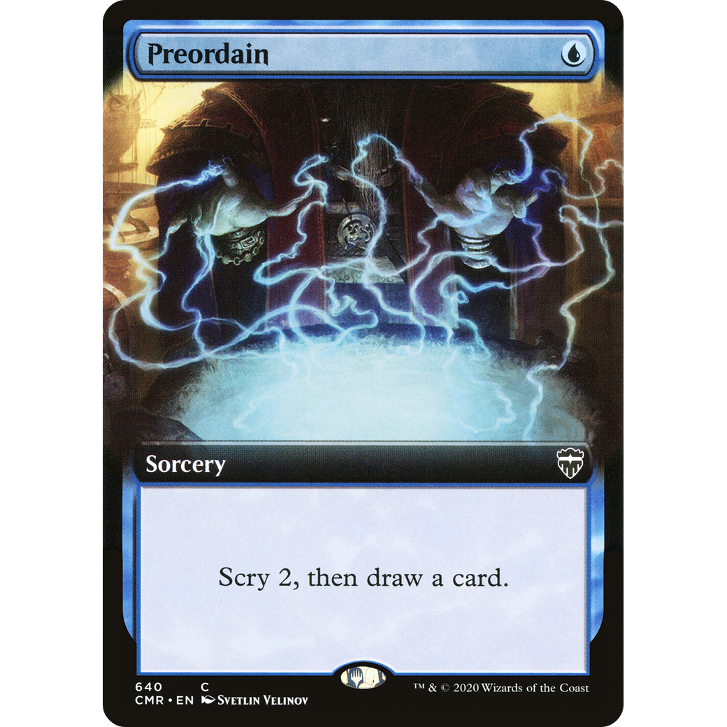 Preordain (Extended Art) (CMR-640) - Commander Legends: (Extended Art) Foil