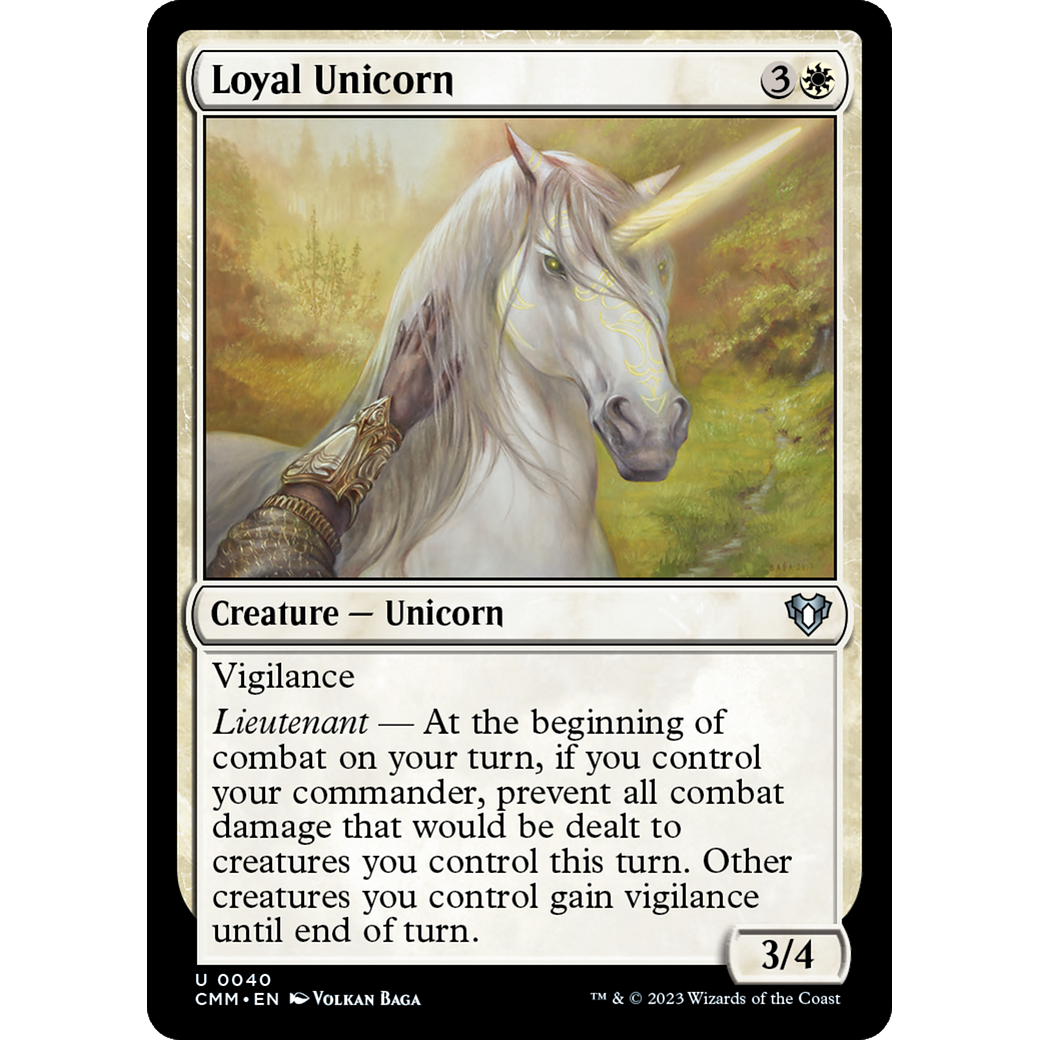 Loyal Unicorn (CMM-040) - Commander Masters Foil