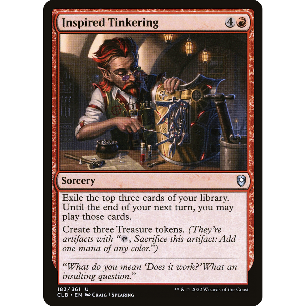 Inspired Tinkering (CLB-183) - Commander Legends: Battle for Baldur's Gate Foil