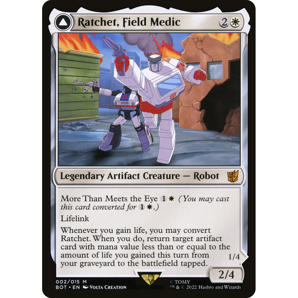 Ratchet, Field Medic (BOT-002) - Transformers: (convertdfc) Foil