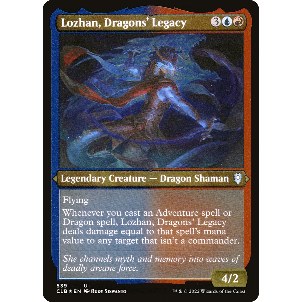 Lozhan, Dragons' Legacy (CLB-539) - Commander Legends: Battle for Baldur's Gate Etched Foil