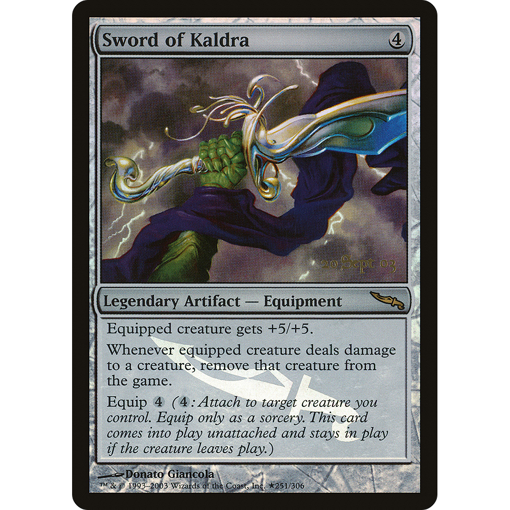 Sword of Kaldra (PRE-251) - Mirrodin Promos Foil