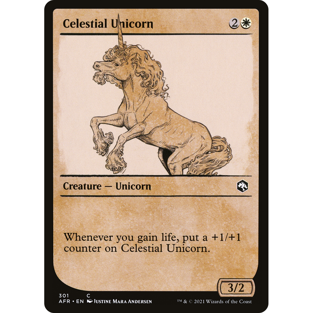 Celestial Unicorn (Showcase) (AFR-301) - Adventures in the Forgotten Realms: (Showcase) Foil