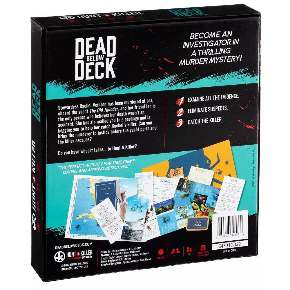 Hunt A Killer: Dead Below Deck, Murder Mystery Game