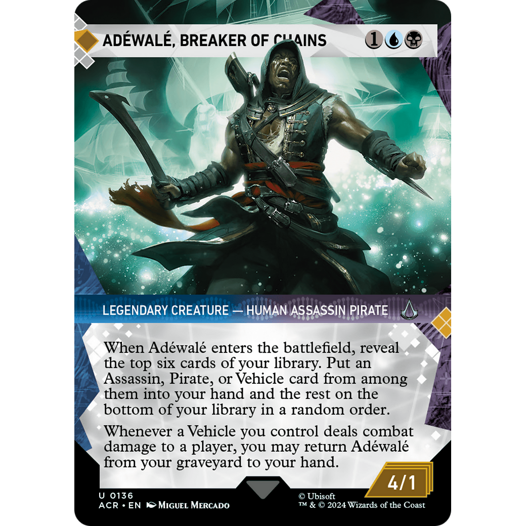 Adewale, Breaker of Chains (Showcase) (ACR-136) - Assassin's Creed: (Showcase) (Borderless)