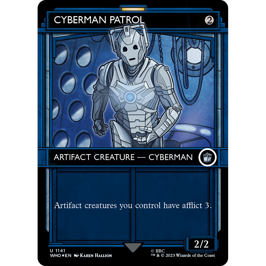Cyberman Patrol (Showcase) (Surge Foil) (WHO-1141) - Doctor Who: (Showcase) (Borderless) Foil