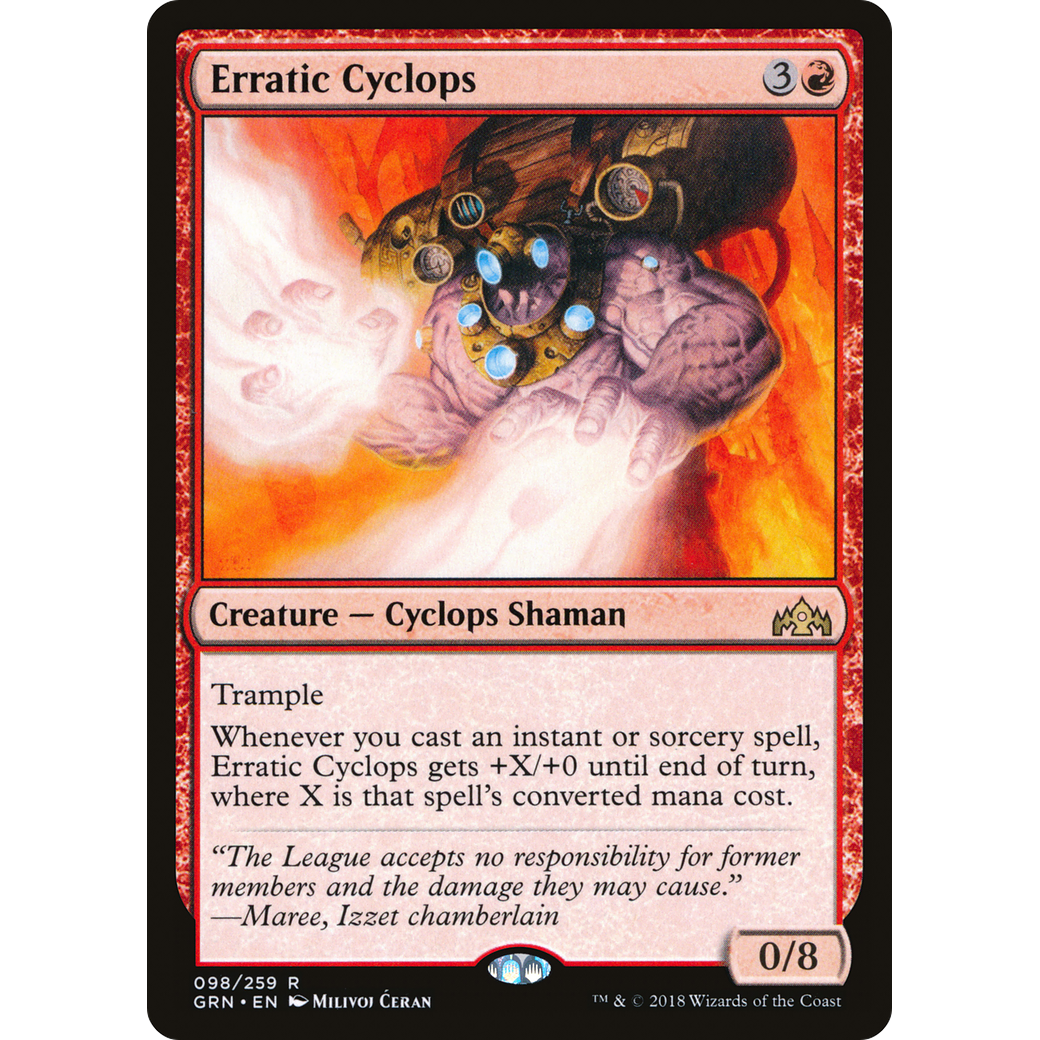 Erratic Cyclops (GRN-098) - Guilds of Ravnica Foil
