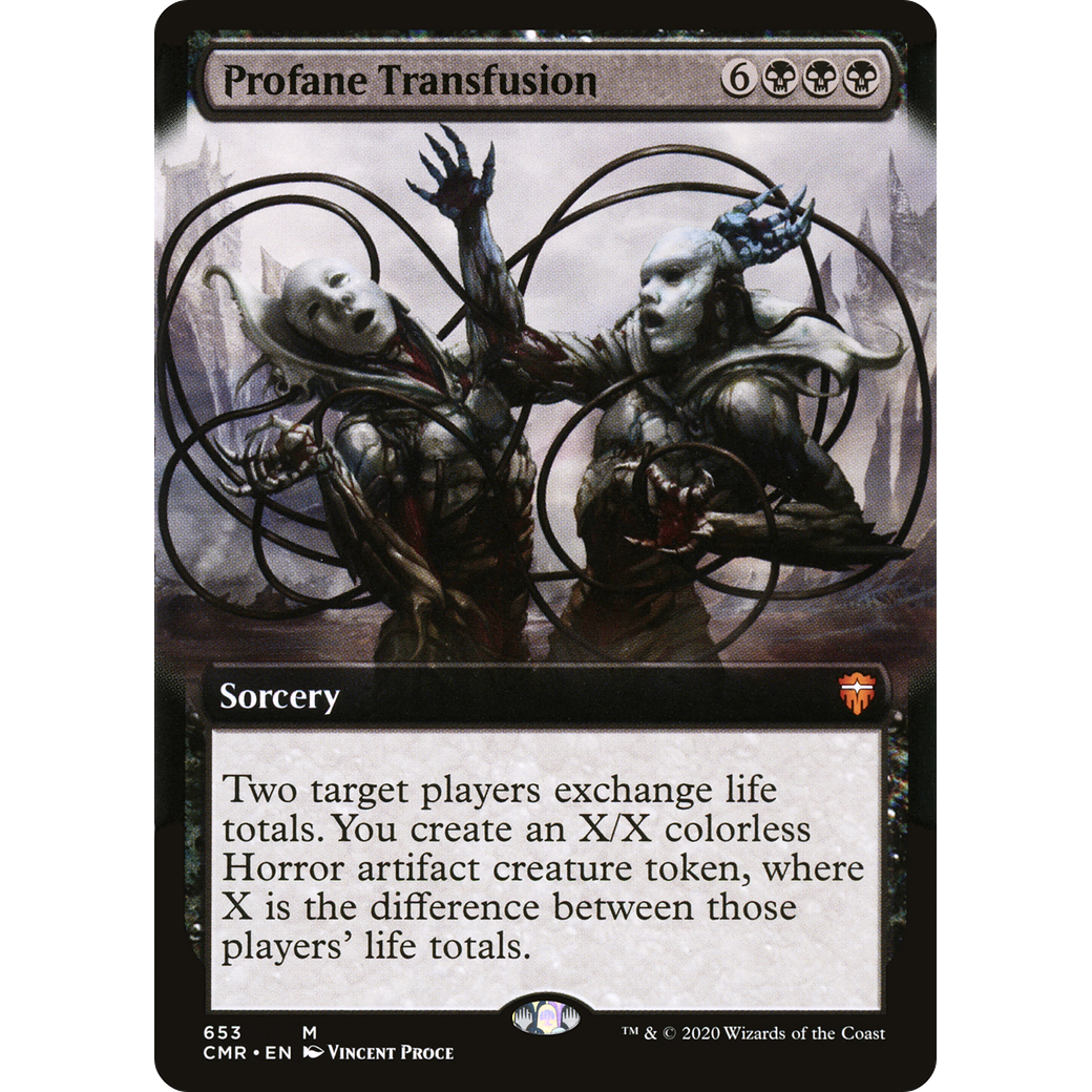 Profane Transfusion (Extended Art) (CMR-653) - Commander Legends: (Extended Art)