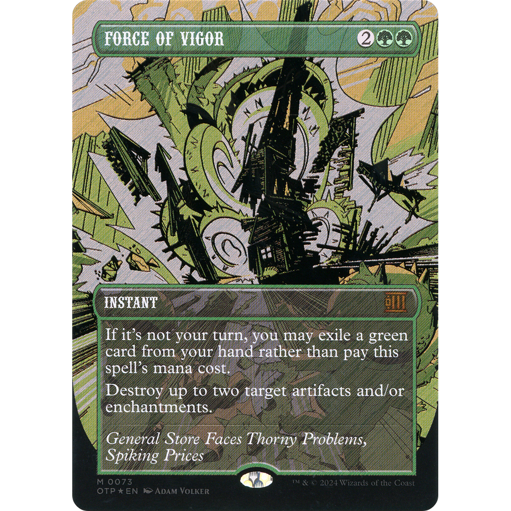 Force of Vigor (Textured Foil) (OTP-073) - Breaking News (Borderless) Foil