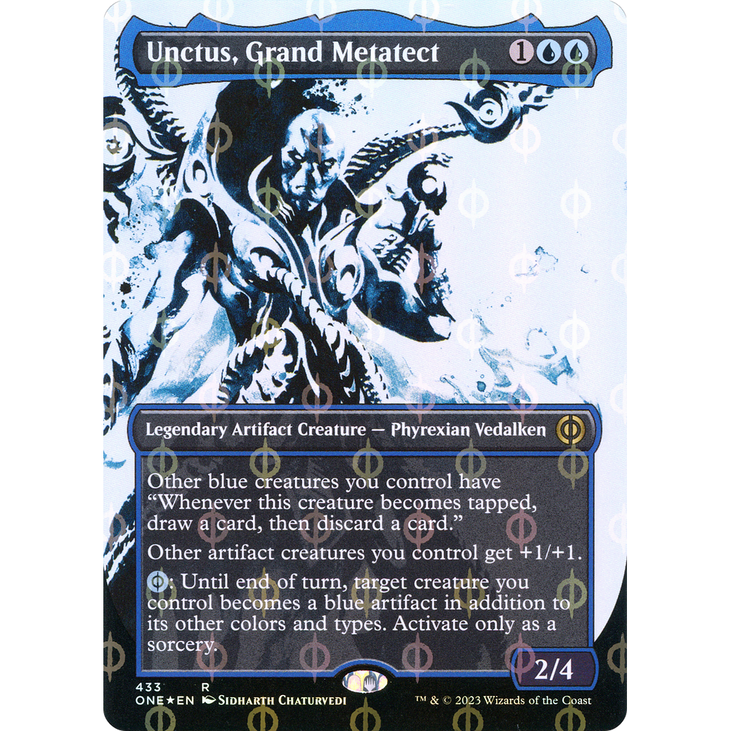 Unctus, Grand Metatect (ONE-433) - Phyrexia: All Will Be One: (Showcase) (Borderless) Foil