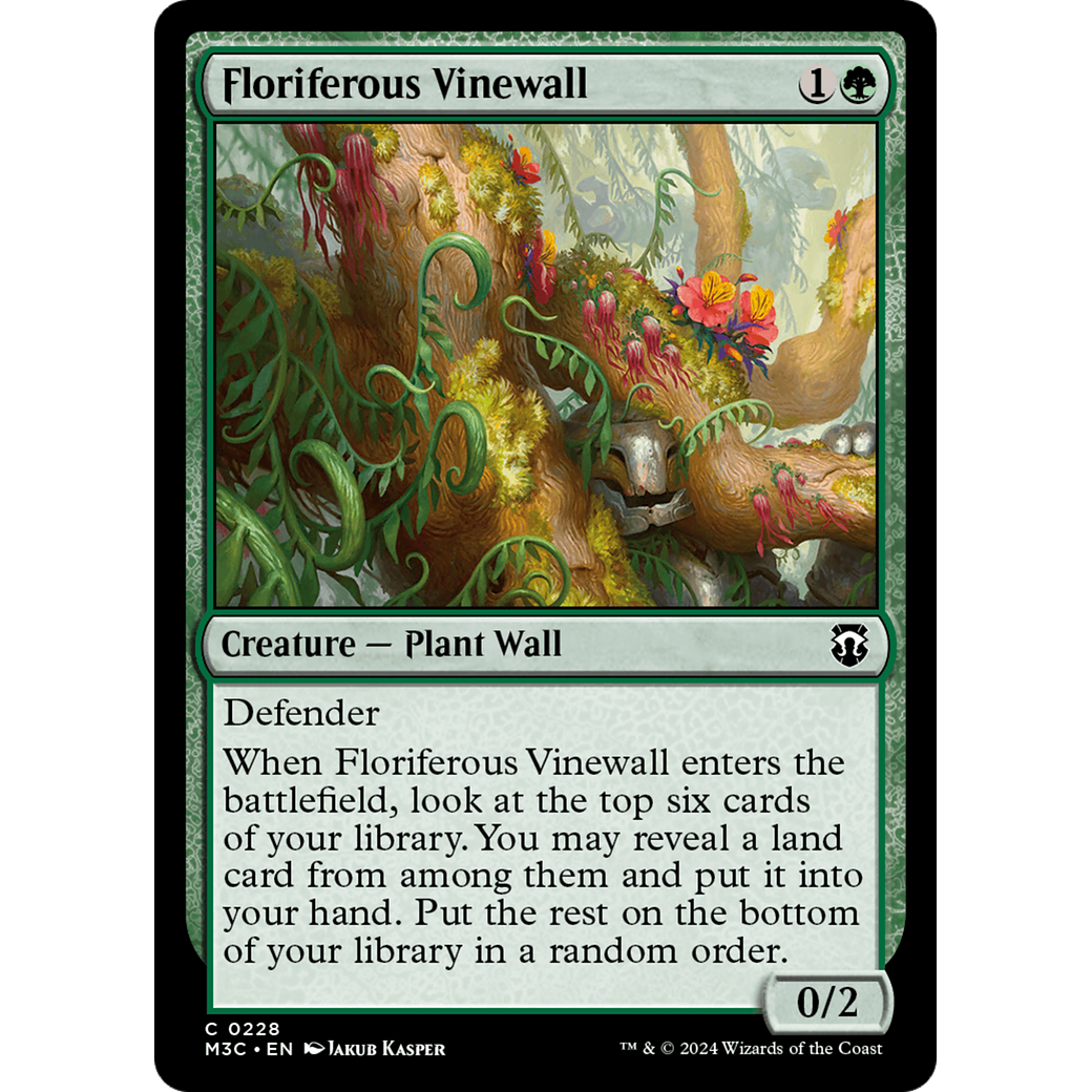 Floriferous Vinewall (M3C-228) - Modern Horizons 3 Commander Foil