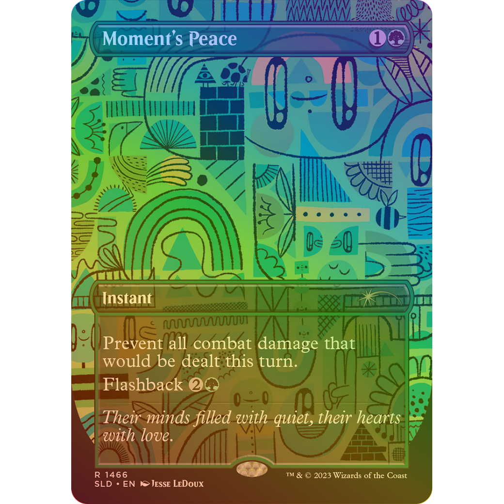 Moment's Peace (Rainbow Foil) (SLD-1466) - Secret Lair Drop (Borderless) Foil