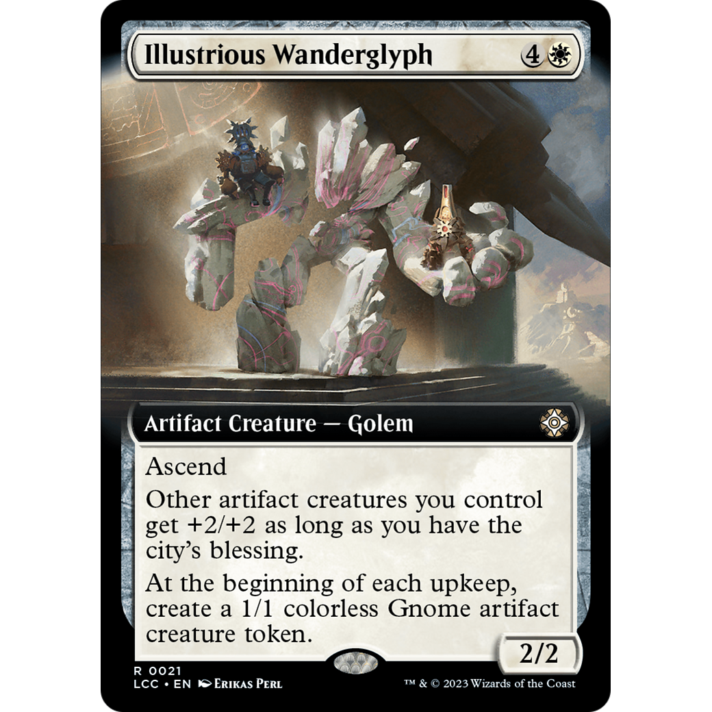 Illustrious Wanderglyph (LCC-021) - The Lost Caverns of Ixalan Commander: (Extended Art) Foil