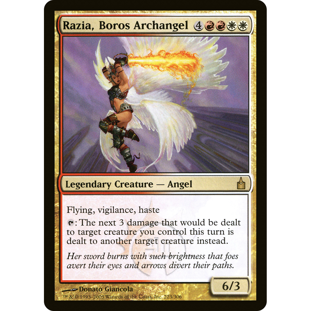 Razia, Boros Archangel (RAV-223) - Ravnica: City of Guilds Foil