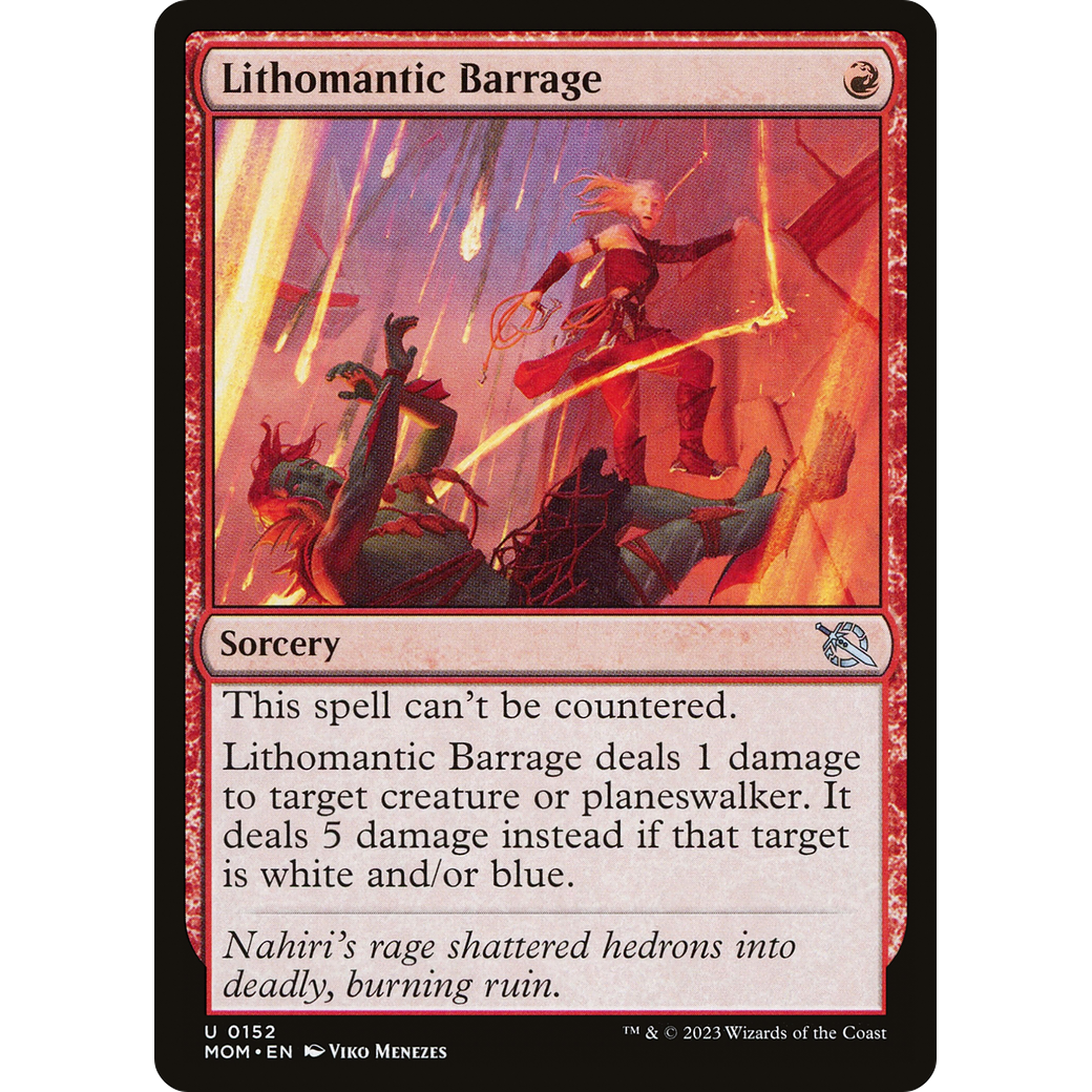 Lithomantic Barrage (MOM-152) - March of the Machine Foil