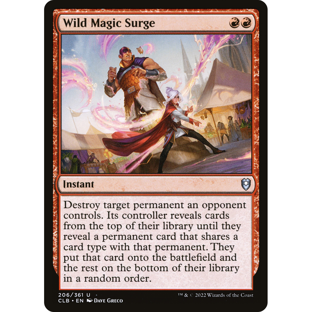 Wild Magic Surge (CLB-206) - Commander Legends: Battle for Baldur's Gate Foil
