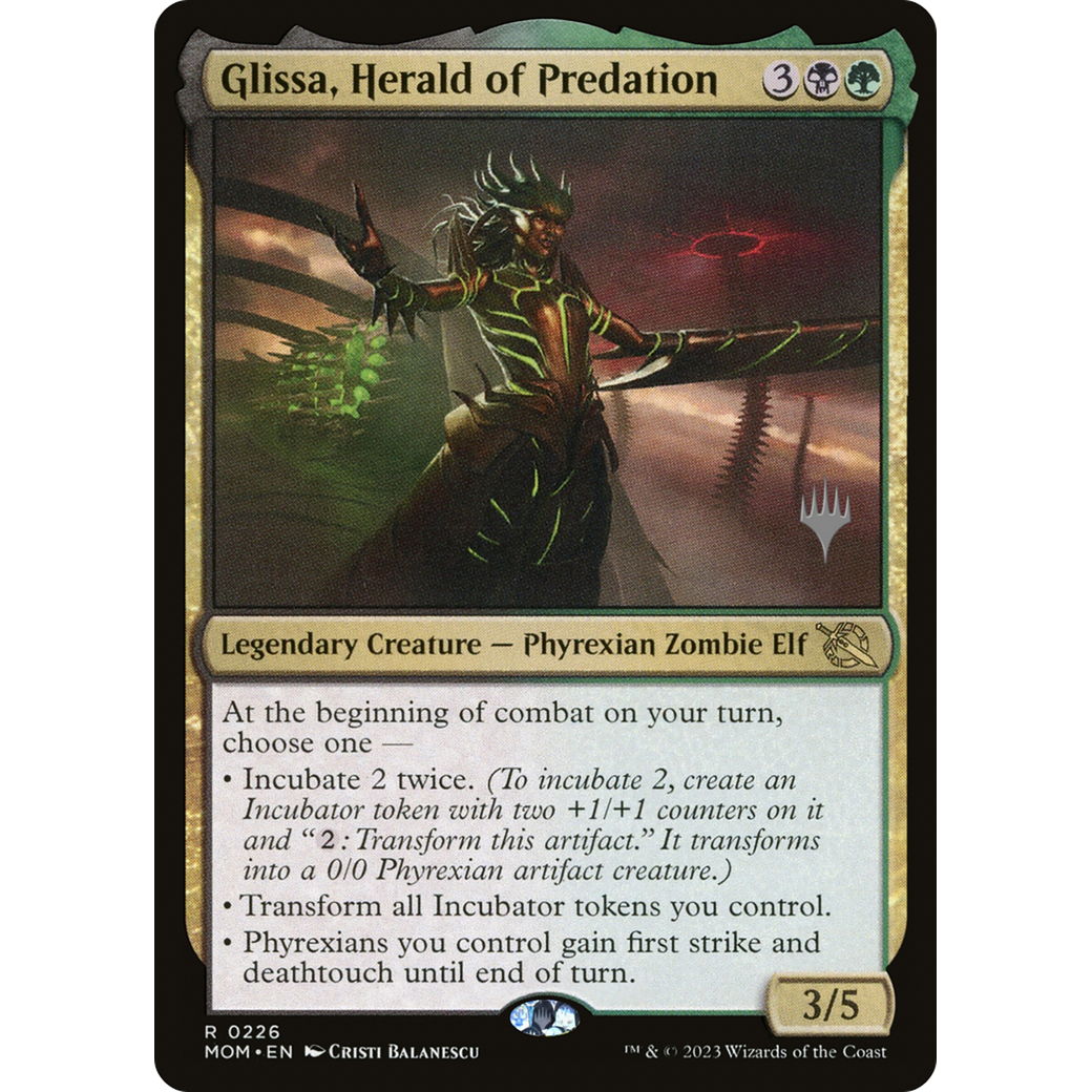 Glissa, Herald of Predation (PPMOM-226P) - March of the Machine Promos