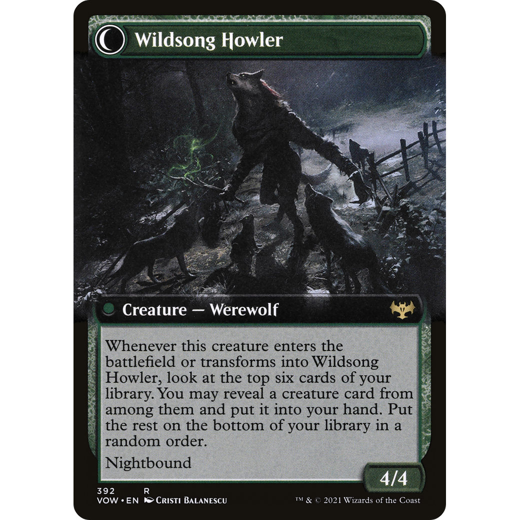 Howlpack Piper (Extended Art) (VOW-392) - Innistrad: Crimson Vow: (Extended Art, Double Faced Transform) Foil