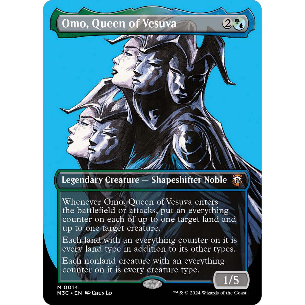 Omo, Queen of Vesuva (M3C-014) - Modern Horizons 3 Commander (Borderless) Foil