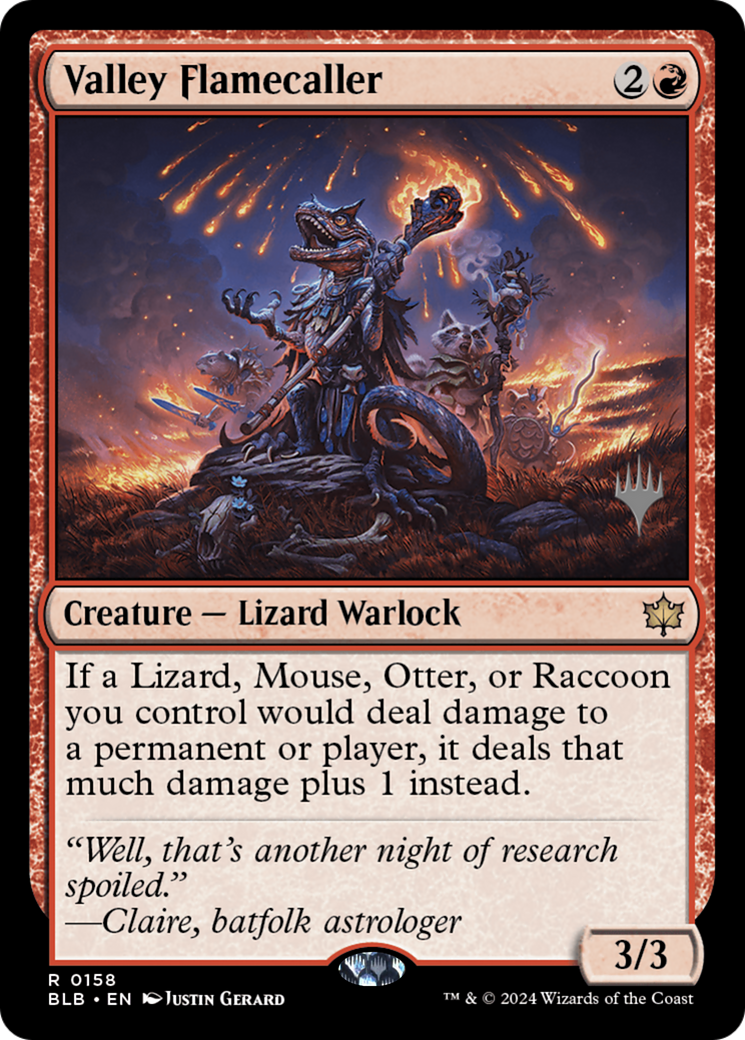 Valley Flamecaller (PPBLB-158P) - Bloomburrow Promos Foil