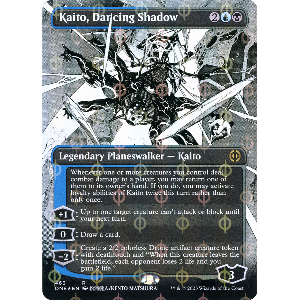 Kaito, Dancing Shadow (ONE-463) - Phyrexia: All Will Be One: (Showcase) (Borderless) Foil