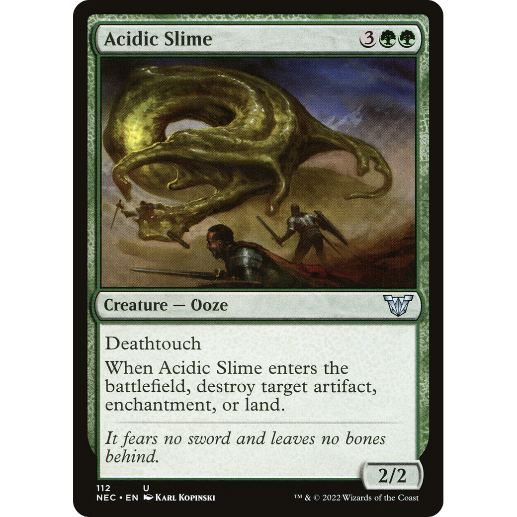 Acidic Slime (NEC-112) - Neon Dynasty Commander