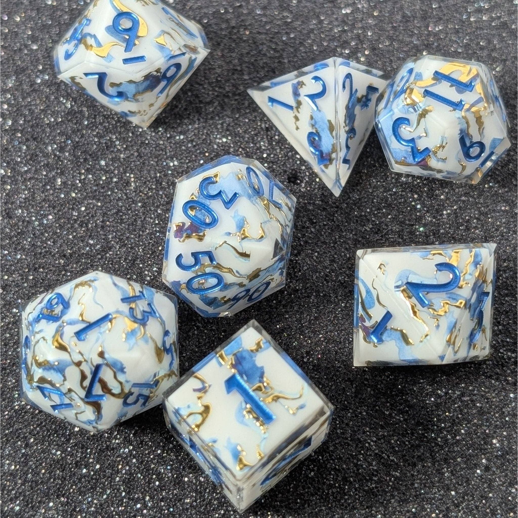 Borealis Aurum - 7 Piece Polyhedral Dice Set