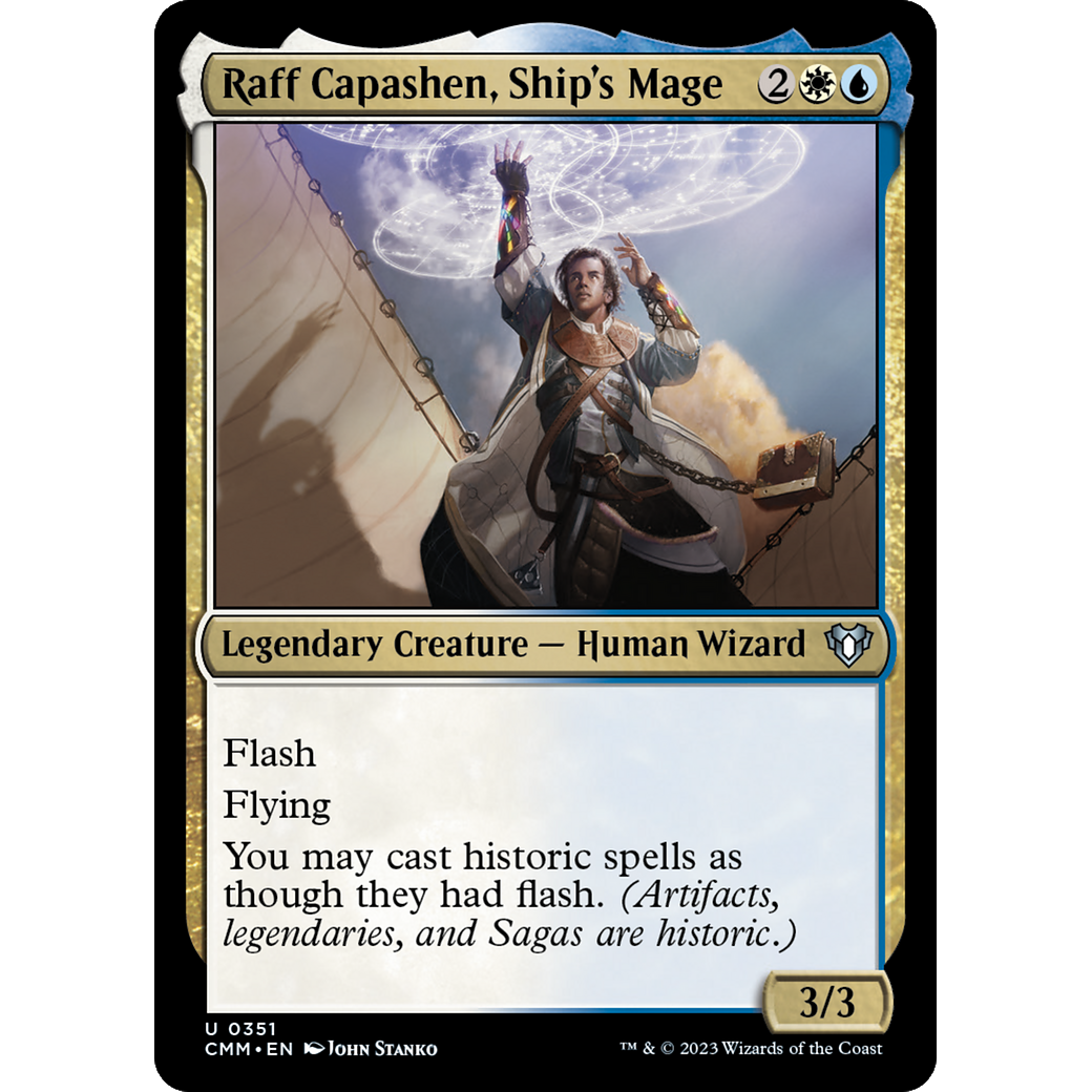 Raff Capashen, Ship's Mage (CMM-351) - Commander Masters Foil