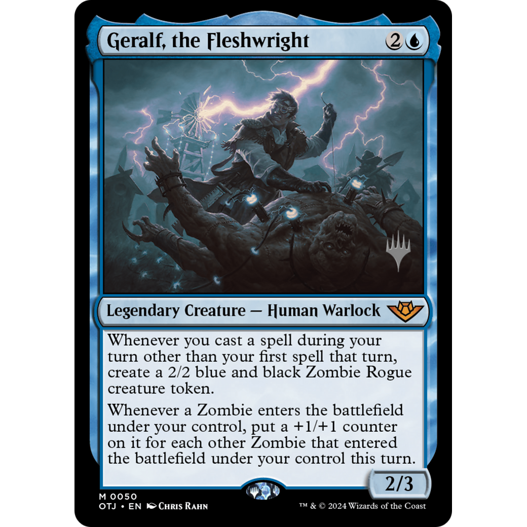 Geralf, the Fleshwright (PPOTJ-50P) - Outlaws of Thunder Junction Promos