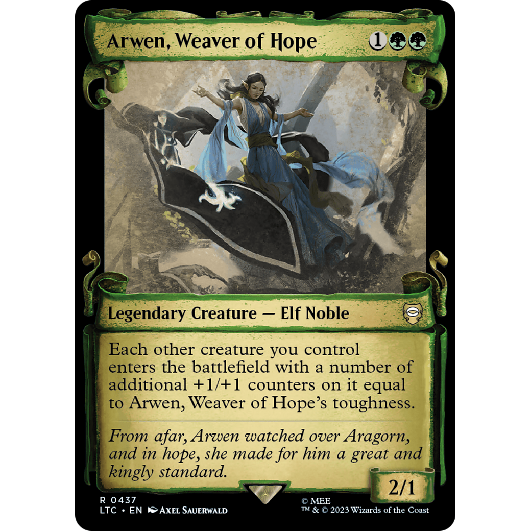 Arwen, Weaver of Hope (LTC-437) - Tales of Middle-earth Commander: (Showcase) Foil