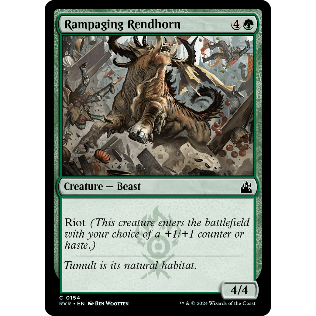 Rampaging Rendhorn (RVR-154) - Ravnica Remastered