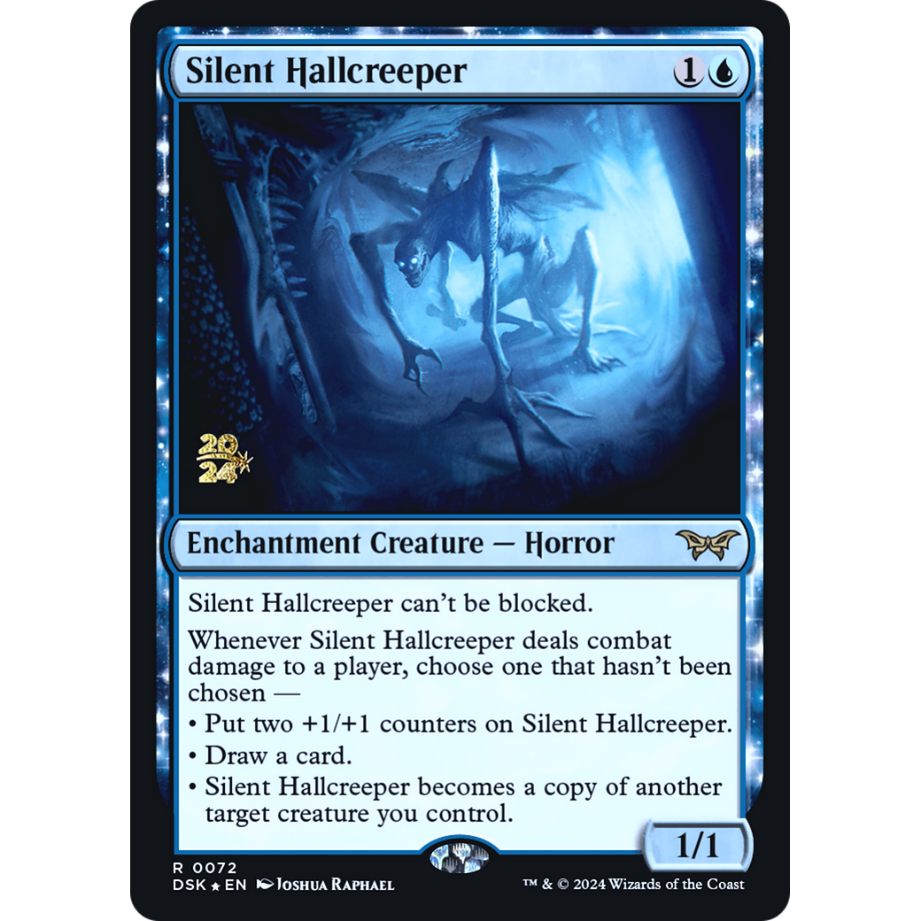 Silent Hallcreeper (PRE-72S) - Duskmourn: House of Horror Promos: (enchantment) Foil