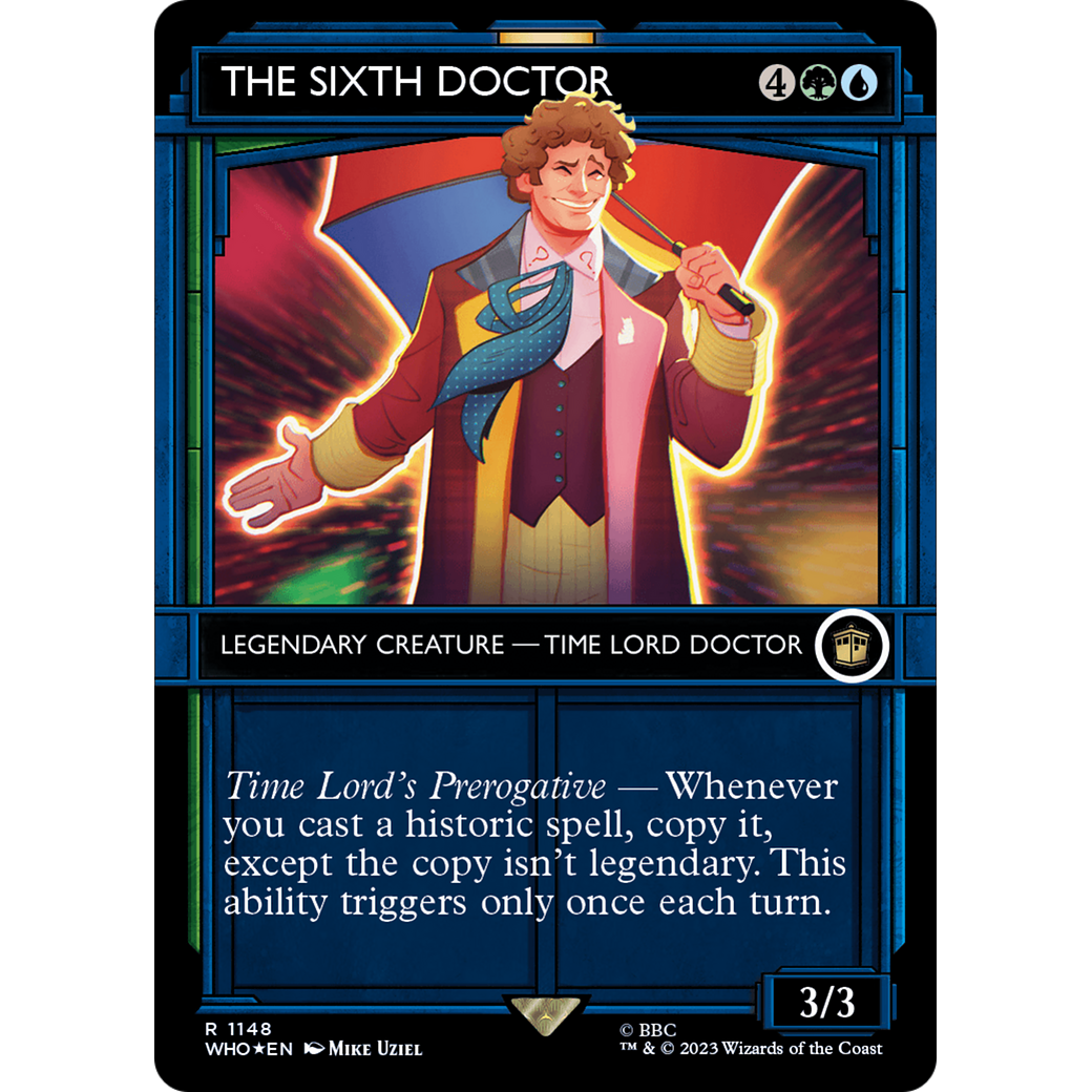 The Sixth Doctor (Showcase) (Surge Foil) (WHO-1148) - Doctor Who: (Showcase) (Borderless) Foil