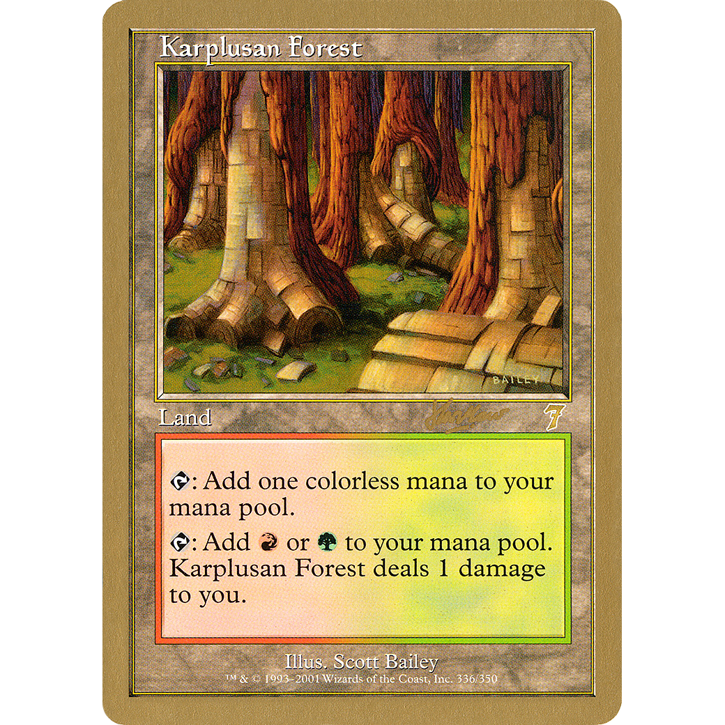 Karplusan Forest - 2002 Sim Han How (7ED) (WCD-) - World Championship Decks 2002